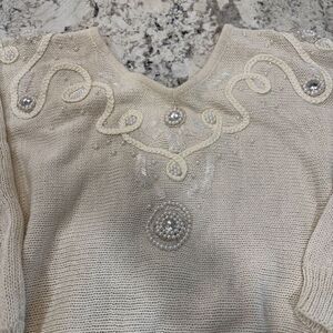 Vintage Chelsea Collection Sweater 2Xl (18-20) 1980s beaded granny core grandma‎
